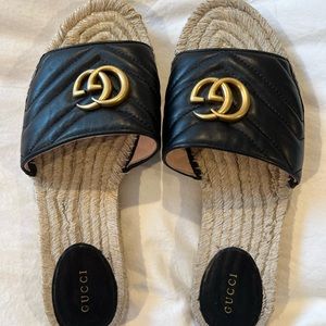 Gucci Leather Slide Sandals